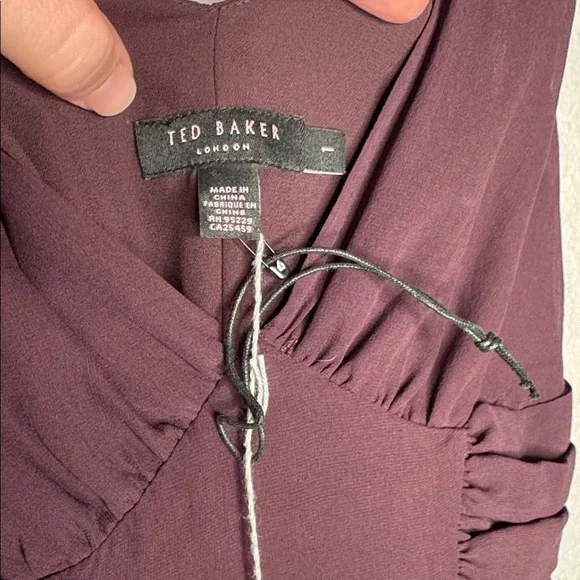 Ted Baker Silk Midi Dress Small Wedding Formal Party Jewel Tone Romantic - Picture 6 of 9